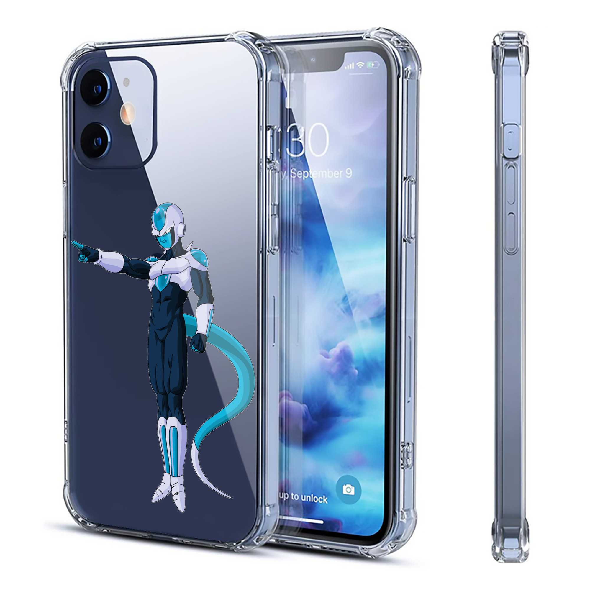 （画像用） ドラゴンボール フリーザ DRAGON BALL Frieza 【iPhone 12シリーズ対応】透明スマホケース（クリアソフトケース）